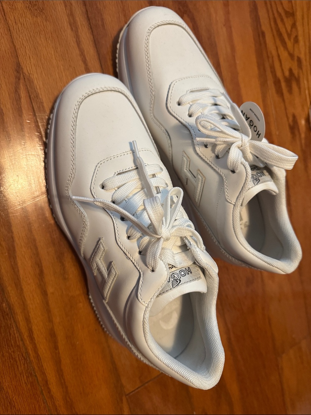 Hogan White Men's Low-Top Leather Sneakers